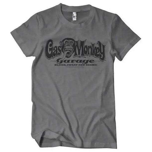Gas Monkey Garage Logo T-Shirt Dark Grey — front view