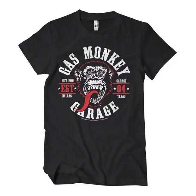 Gas Monkeys Garage Round Seal T-Shirt Black - FREE UK Shipping, FREE 365 Day Returns | Moto Central