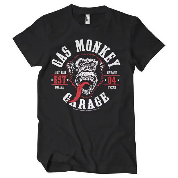 Gas Monkey Garage Round Seal T-Shirt Black — front view