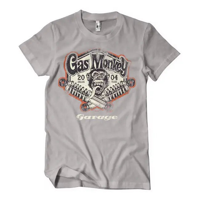 Gas Monkeys Garage Spring Coils T-Shirt Storm Grey - FREE UK Shipping, FREE 365 Day Returns | Moto Central