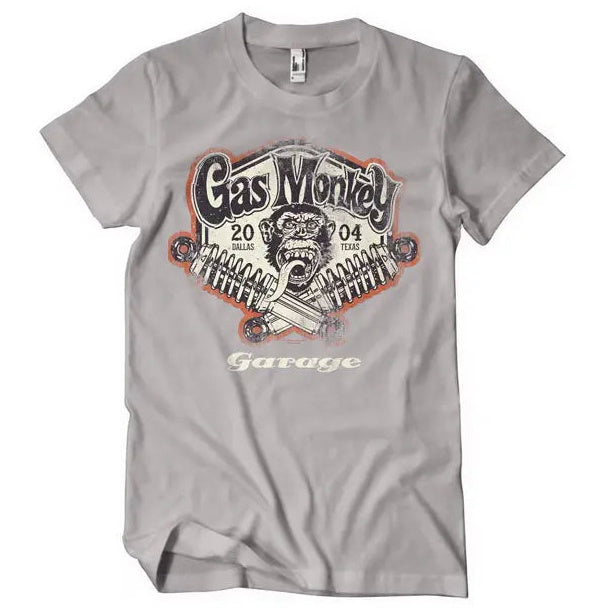 Gas Monkey Garage Spring Coils T-Shirt Storm Grey — front view