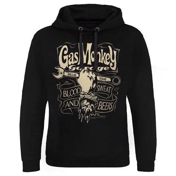 Gas Monkey Garage Wrench Label Epic Hoodie Black — front view