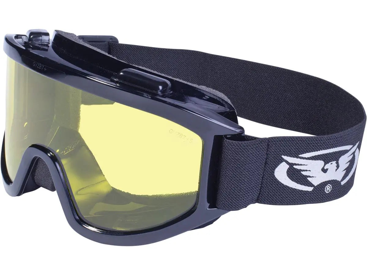 Global Vision Wind Shield Off-Road Goggles Yellow Lens - FREE UK Shipping, FREE 365 Day Returns | Moto Central