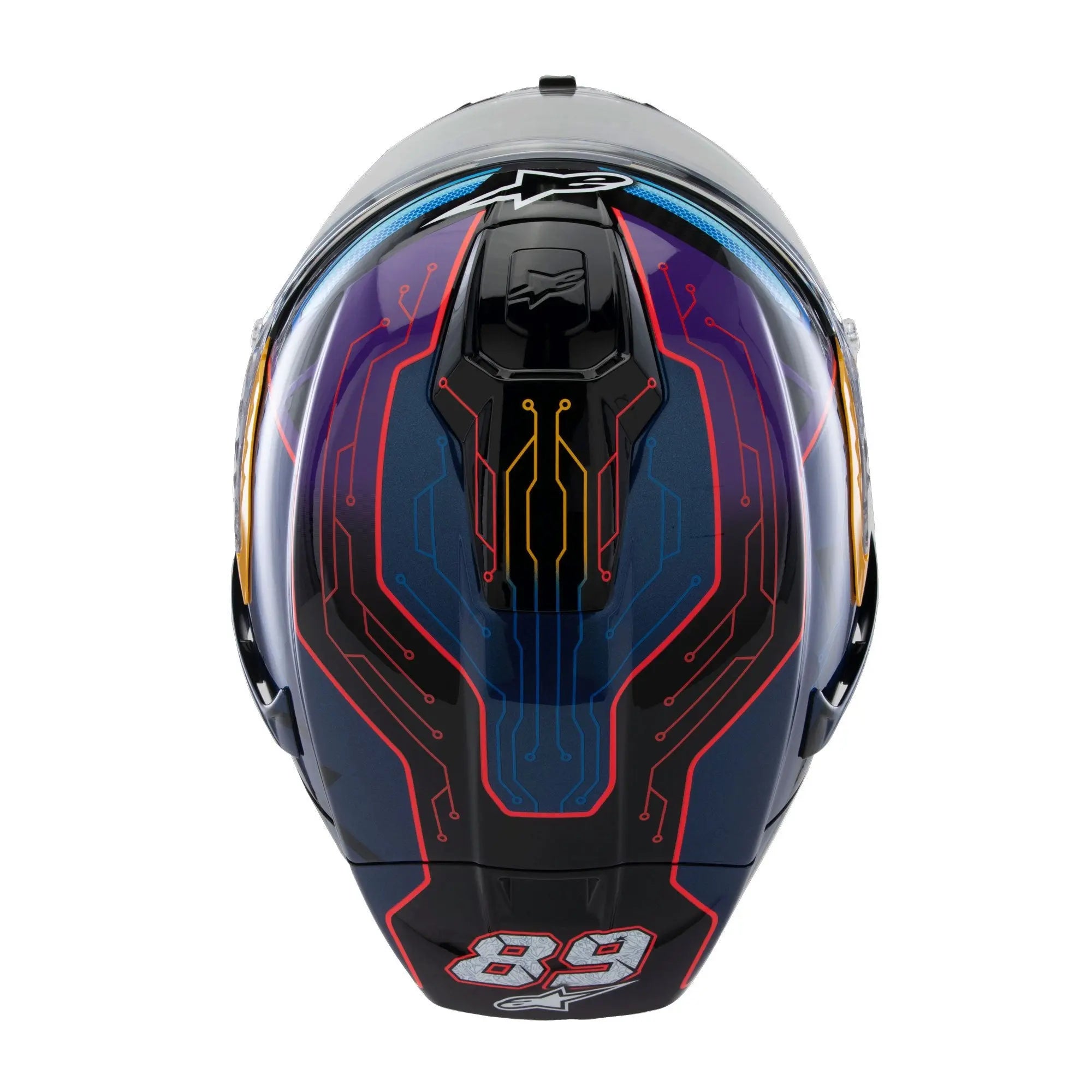 Alpinestars Supertech R10 Martinator R01 Full Face Helmet Blue / Purple / Gloss Red - FREE UK Shipping, FREE 365 Day Returns | Moto Central
