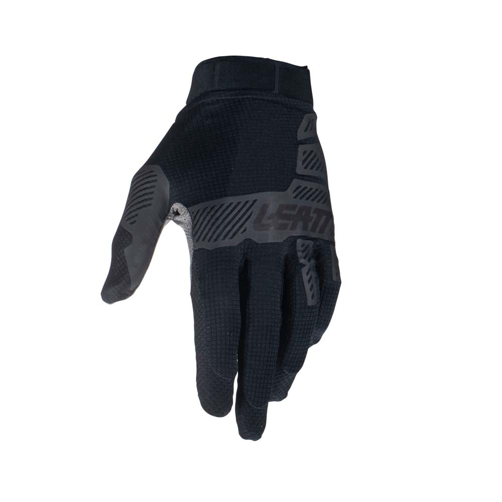 Leatt Moto 1.5 Mini Kids Textile Gloves Stealth Black / Grey - FREE UK Delivery, FREE 365 Day Returns | Moto Central