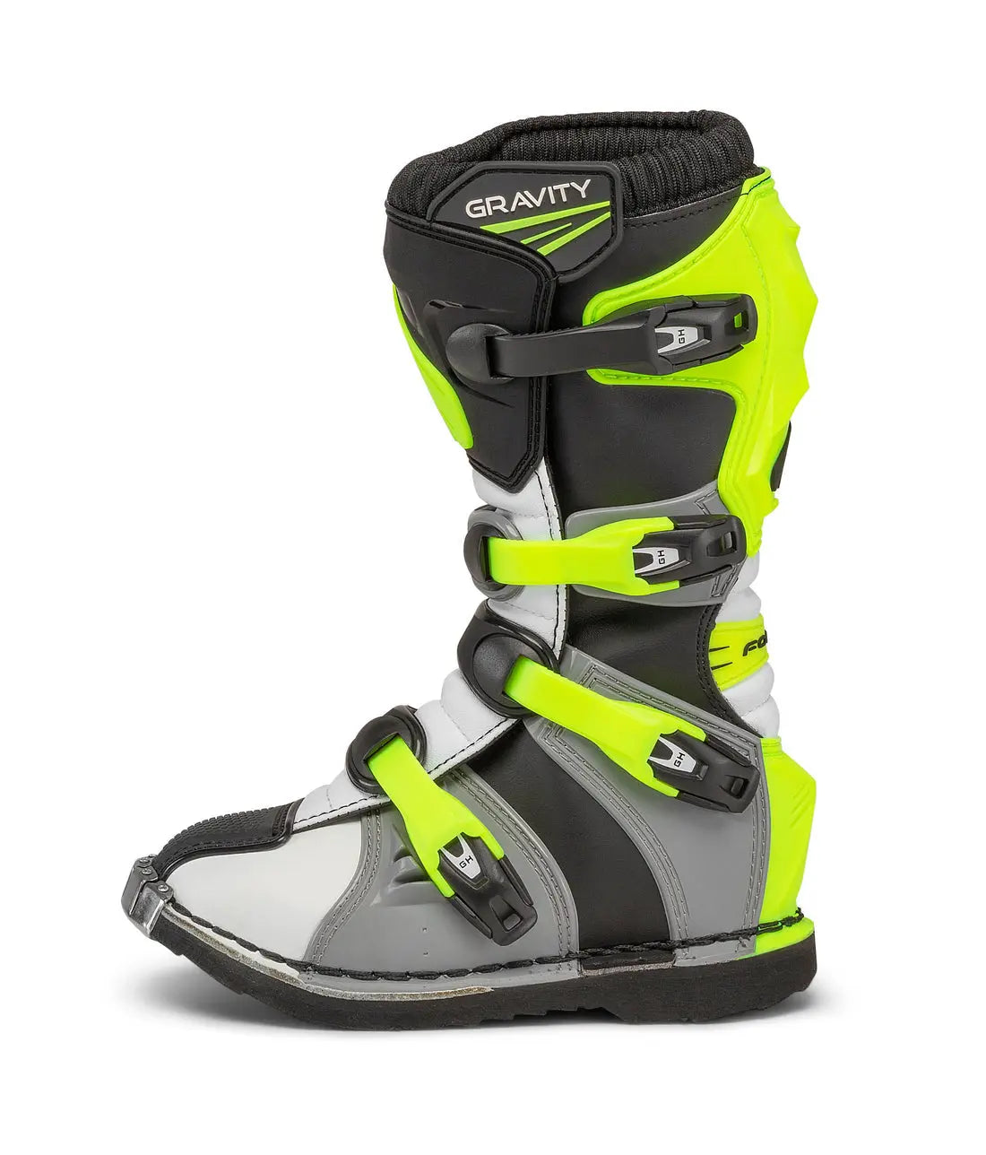 Forma Gravity Boots Grey / White / Fluo Yellow FREE UK Delivery, FREE 365 Day Returns | Moto Central