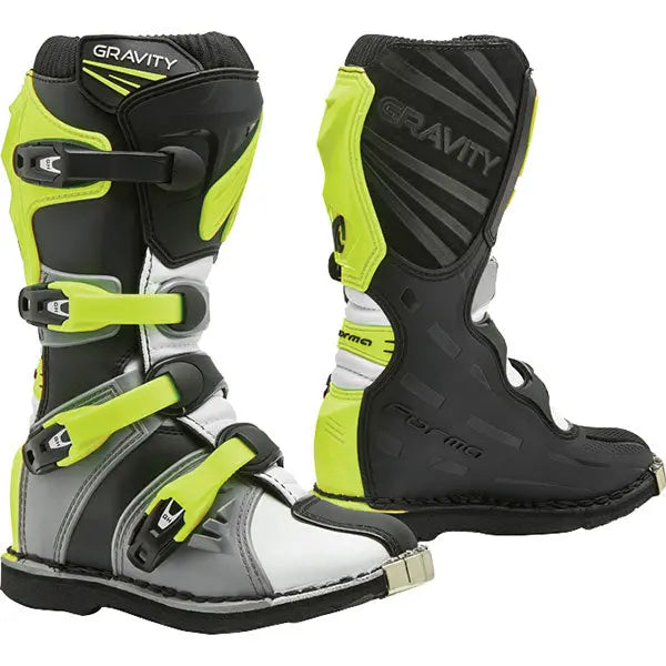 Forma Gravity Boots Grey / White / Fluo Yellow FREE UK Delivery, FREE 365 Day Returns | Moto Central
