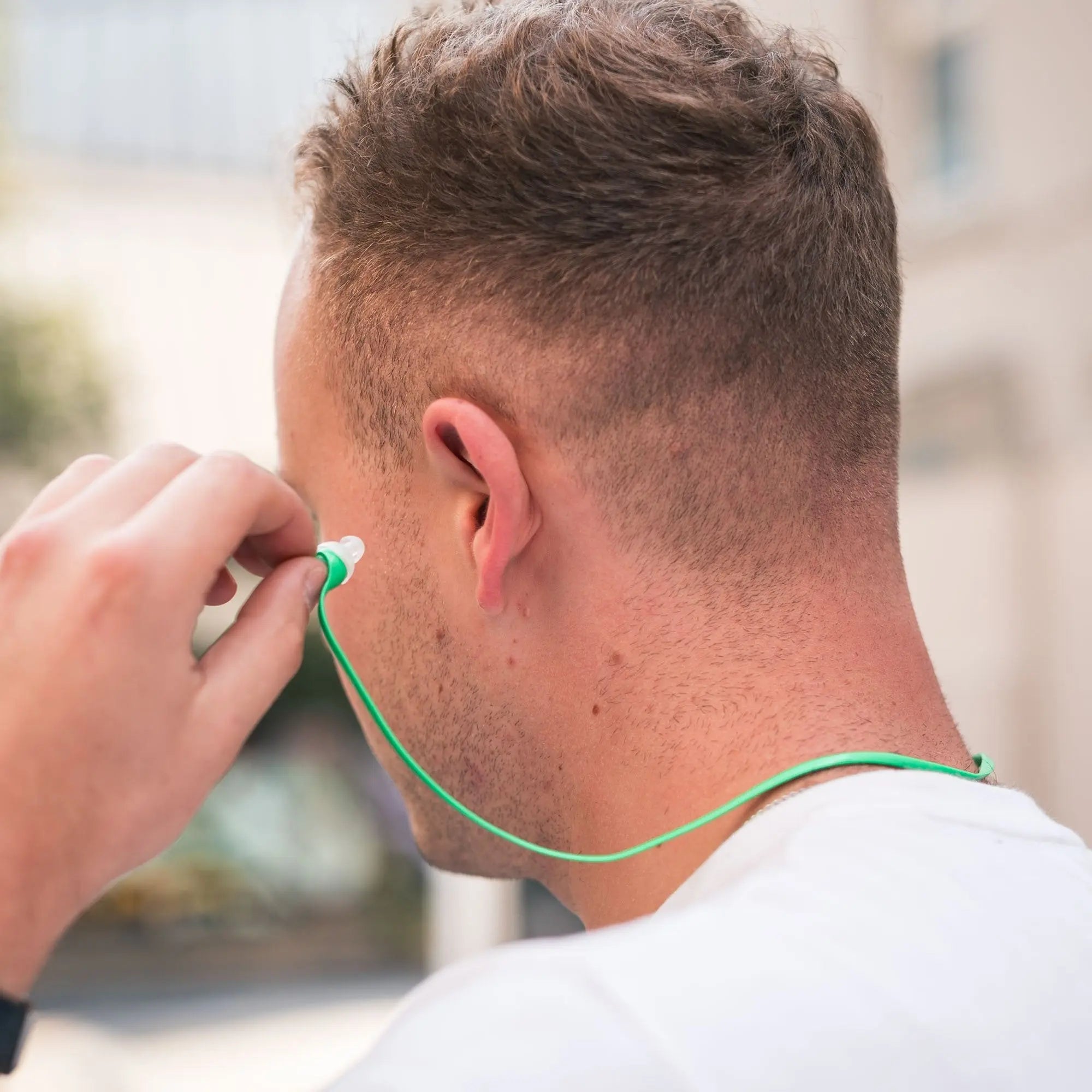 Oxford FilterBuds Commuter 18 SNR Ear Buds Clear / Green - FREE UK Shipping, FREE 365 Day Returns | Moto Central