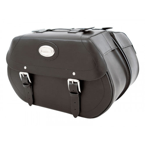 Longride Leather Saddlebags Black HCL145 - 38 Liters