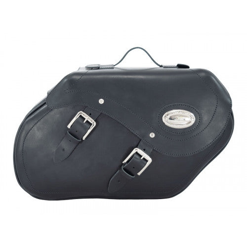 Longride Leather Saddlebags Black - 34 Liters