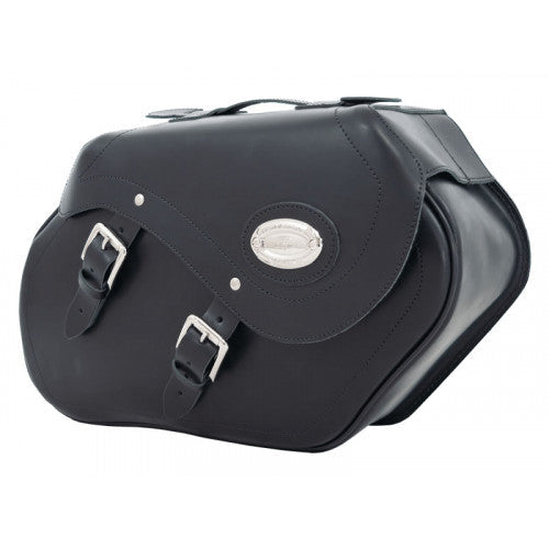 Longride Leather Saddlebags Black - 34 Liters