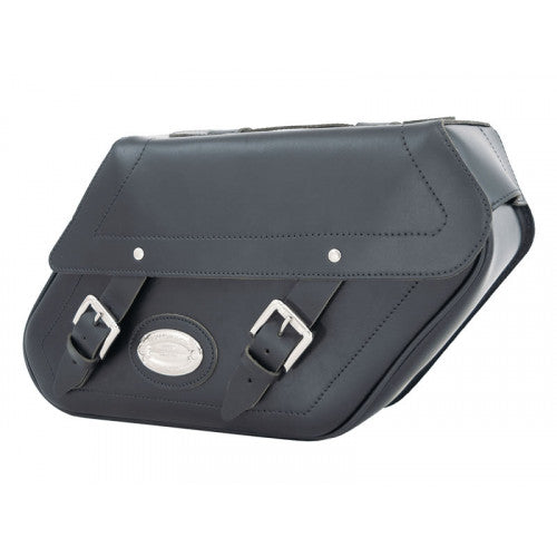 Longride Leather Saddlebags Black - 27 Liters