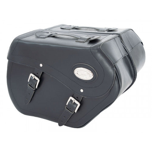 Longride Leather Saddlebags Black - 44 Liters