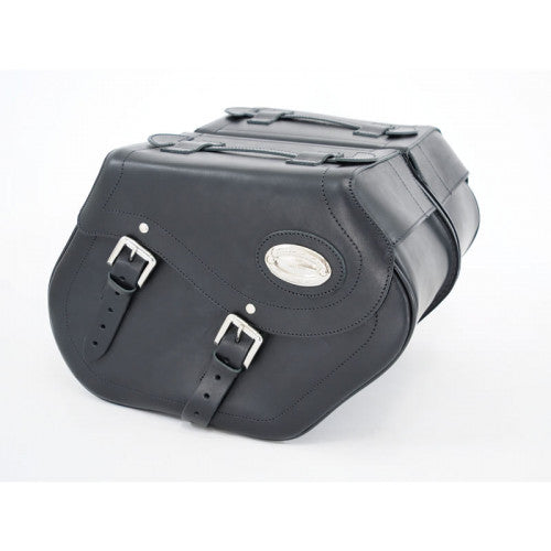 Longride Leather Saddlebags Black HCL154 - 38 Liters