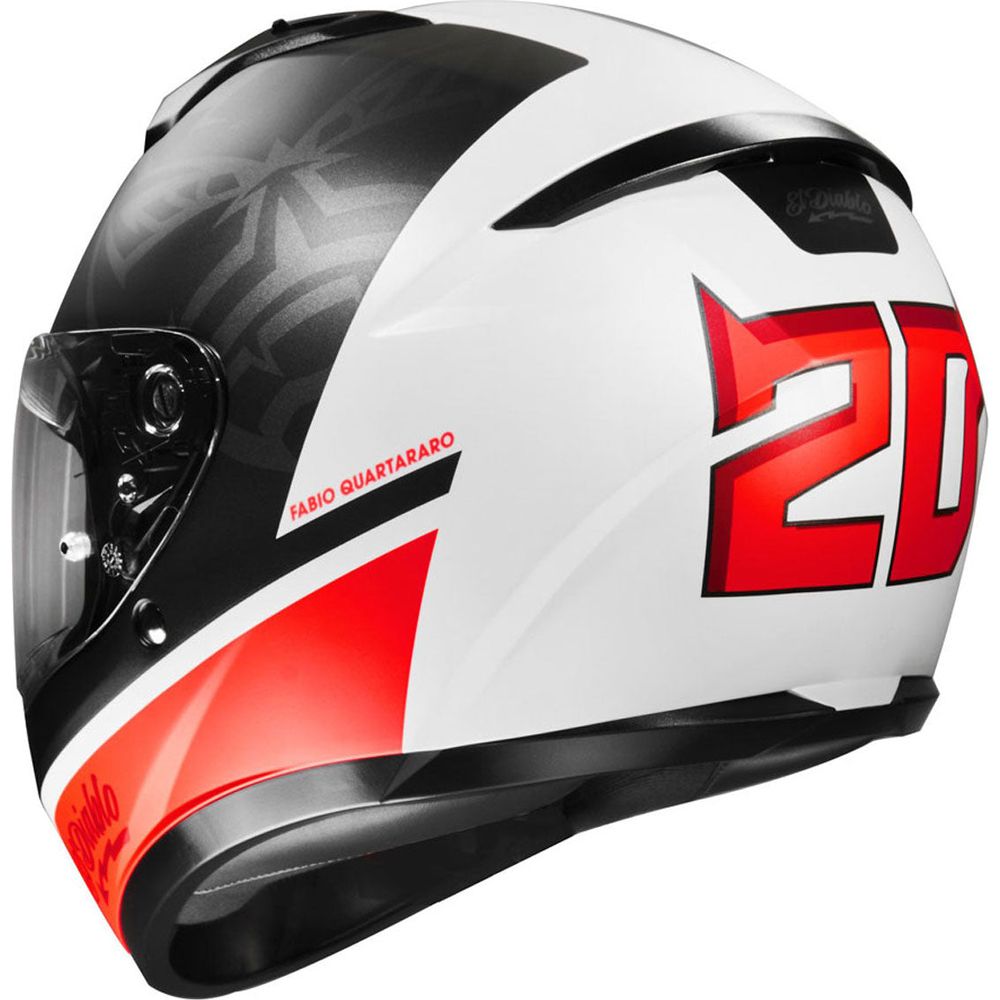 HJC C10 Fabio Quartararo 20 Full Face Helmet MC1SF Black / White / Red - FREE UK Shipping, FREE 365 Day Returns | Moto Central