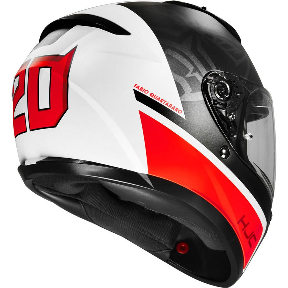HJC C10 Fabio Quartararo 20 Full Face Helmet MC1SF Black / White / Red - FREE UK Shipping, FREE 365 Day Returns | Moto Central