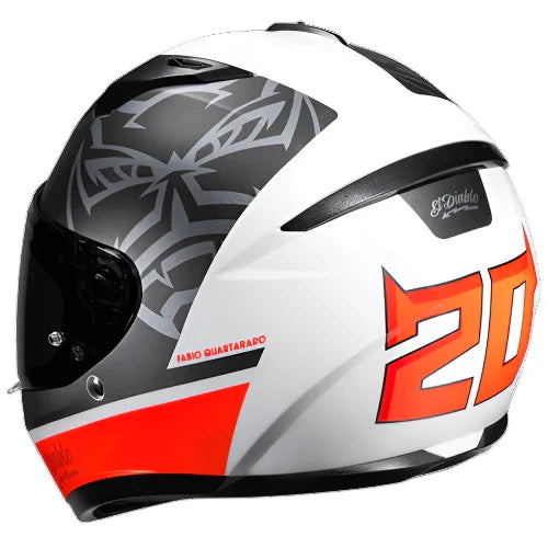 HJC C10 Fabio Quartararo 20 Full Face Helmet MC1SF Black / White / Red - FREE UK Shipping, FREE 365 Day Returns | Moto Central