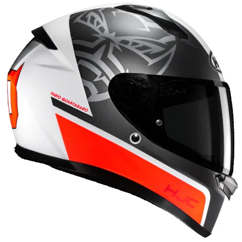 HJC C10 Fabio Quartararo 20 Full Face Helmet MC1SF Black / White / Red - FREE UK Shipping, FREE 365 Day Returns | Moto Central