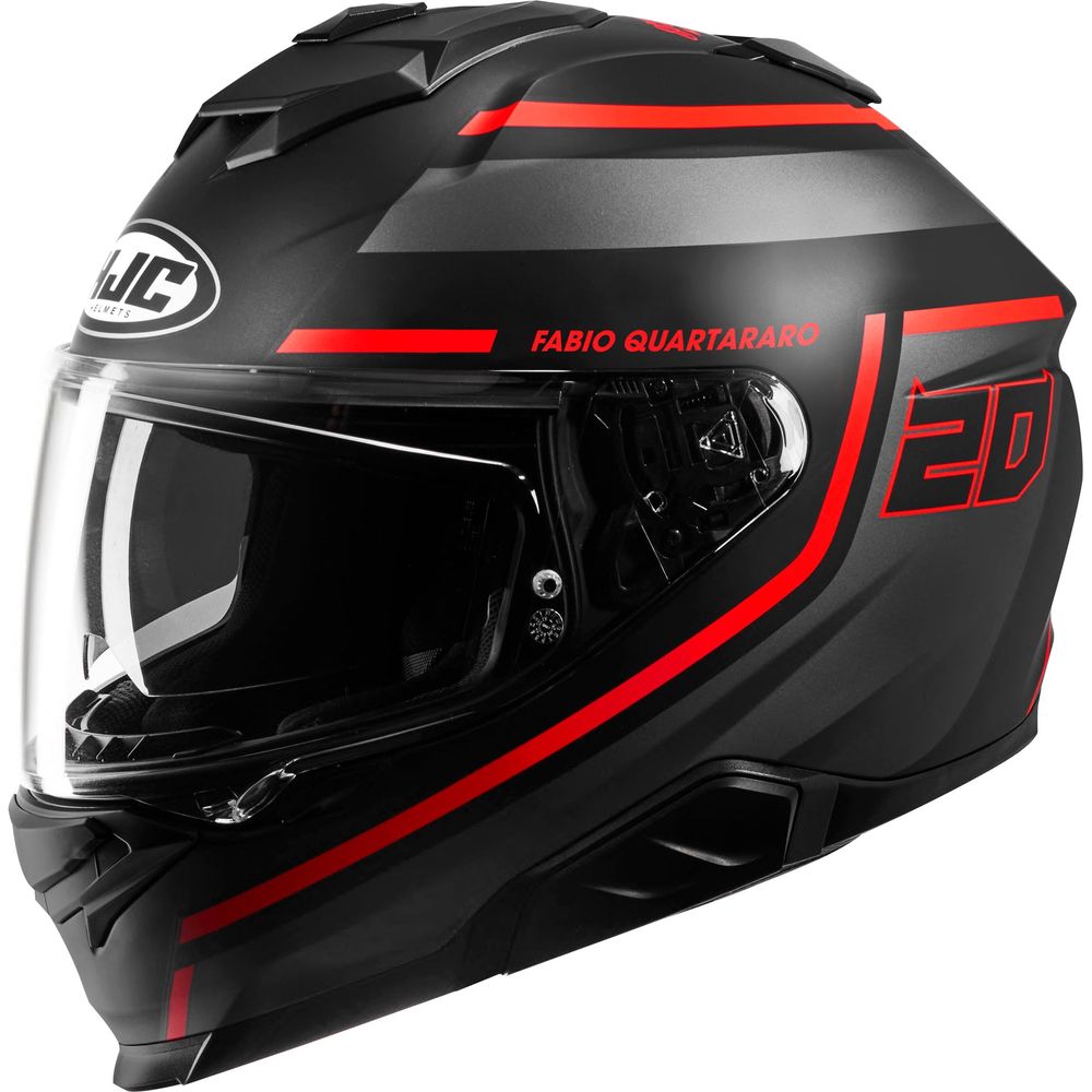 HJC I71 Fabio Quartararo 20 Full Face Helmet MC1SF Black / Red - FREE UK Shipping, FREE 365 Day Returns | Moto Central