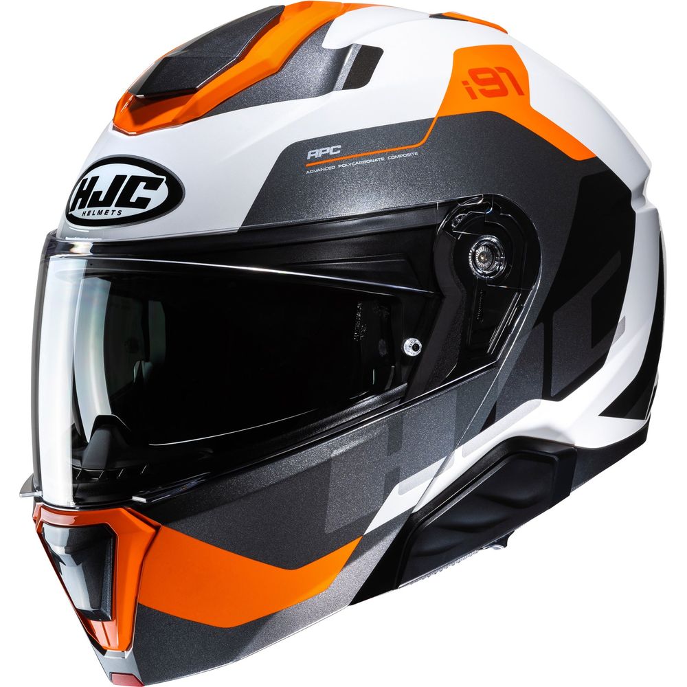 HJC I91 Carst Flip-Up Helmet MC7 Orange - FREE UK Shipping, FREE 365 Day Returns | Moto Central