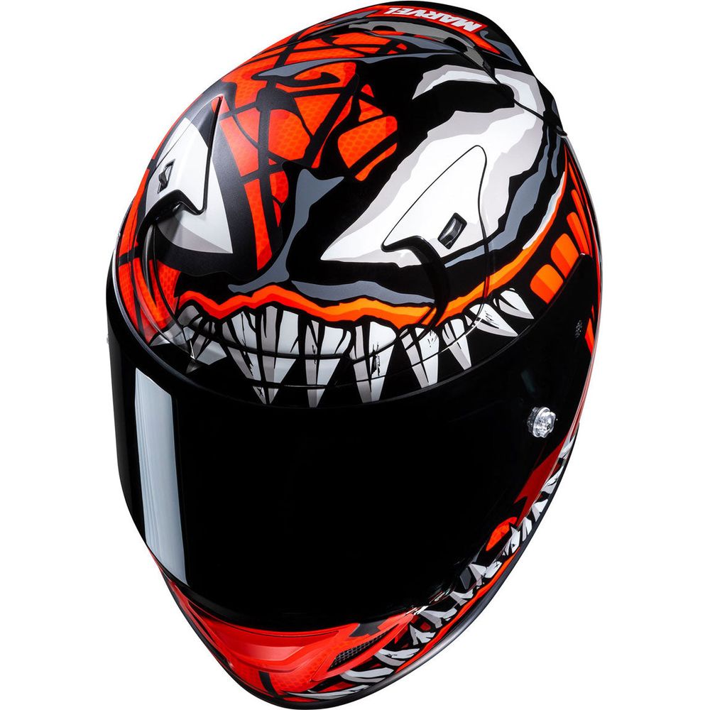 HJC RPHA 12 Maximized Venom Marvel Full Face Helmet MC1SF Black / Red - FREE UK Shipping, FREE 365 Day Returns | Moto Central