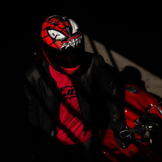 HJC RPHA 12 Maximized Venom Marvel Full Face Helmet MC1SF Black / Red - FREE UK Shipping, FREE 365 Day Returns | Moto Central