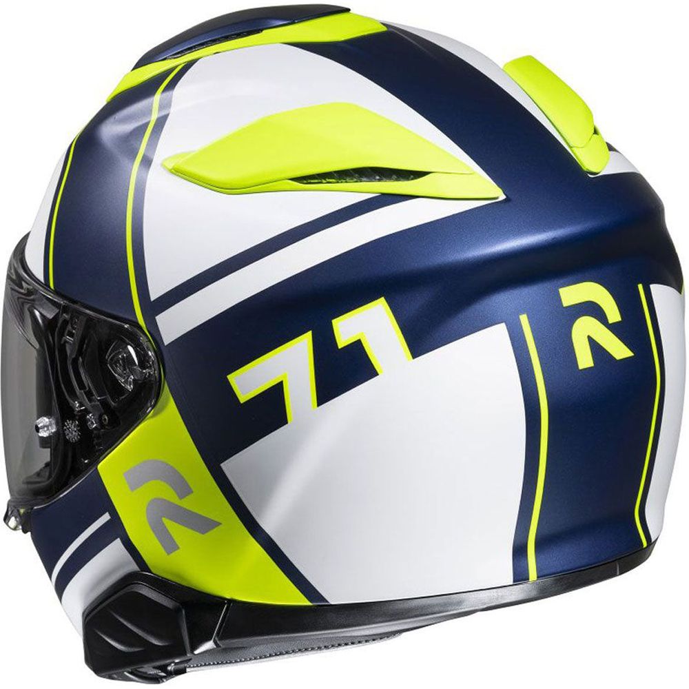 HJC RPHA 71 Zecha Full Face Helmet MC3HSF Yellow / White / Blue - FREE UK Shipping, FREE 365 Day Returns | Moto Central