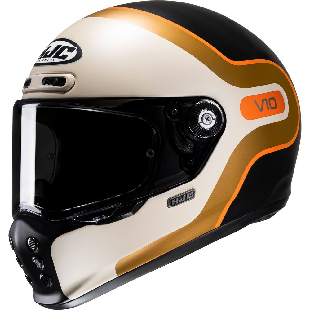 5xl motorcycle helmet uk HJC V10 Grape Full Face Helmet MC7SF Gold/Orange FREE UK Delivery