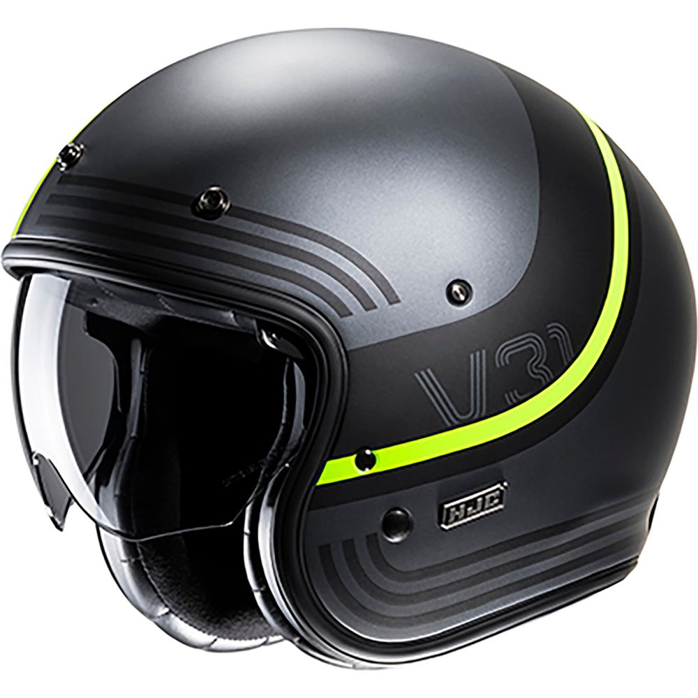 HJC V31 Byron Open Face Helmet MC3HSF Yellow/Grey FREE UK Delivery
