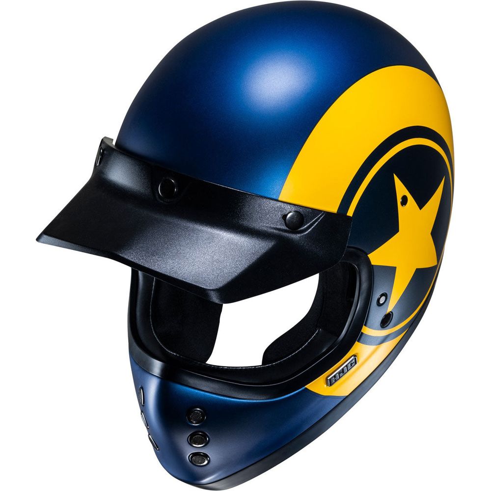 HJC V60 Nyx Full Face Helmet MC3SF Yellow - FREE UK Shipping, FREE 365 Day Returns | Moto Central