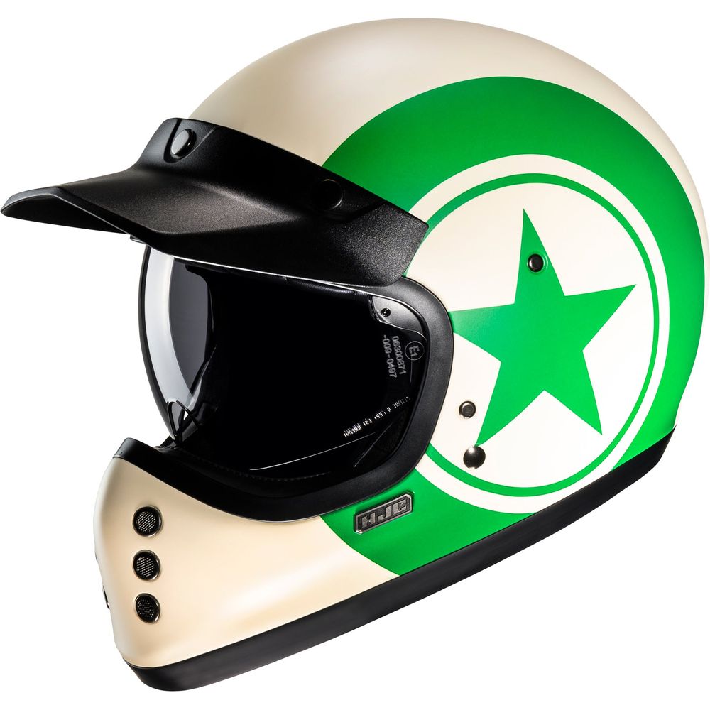 HJC V60 Nyx Full Face Helmet MC4SF Green - FREE UK Shipping, FREE 365 Day Returns | Moto Central
