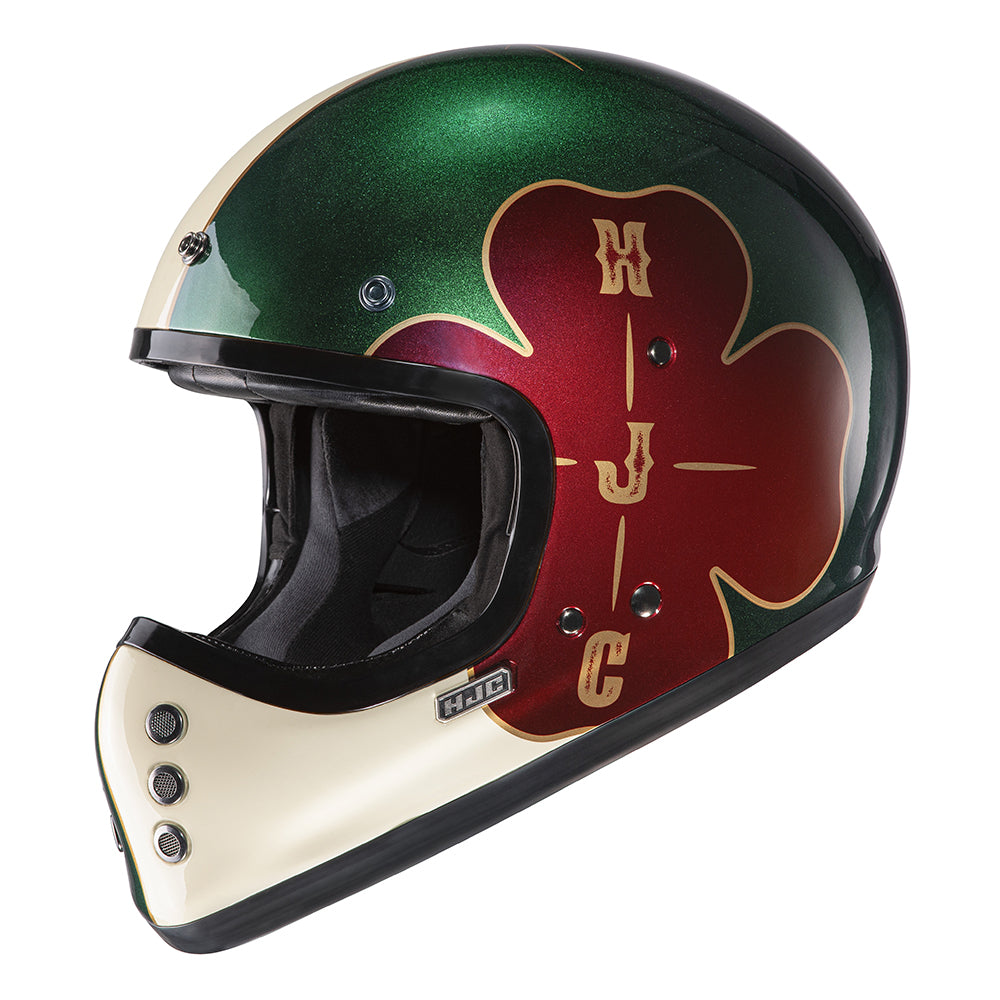 HJC V60 Ofera Full Face Helmet MC4 Green - FREE UK Shipping, FREE 365 Day Returns | Moto Central