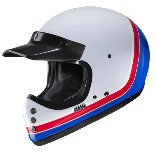 HJC V60 Scoby Full Face Helmet MC21 White / Red / Blue - FREE UK Shipping, FREE 365 Day Returns | Moto Central