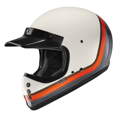 HJC V60 Scoby Full Face Helmet MC7 Brown / Orange / White - FREE UK Shipping, FREE 365 Day Returns | Moto Central