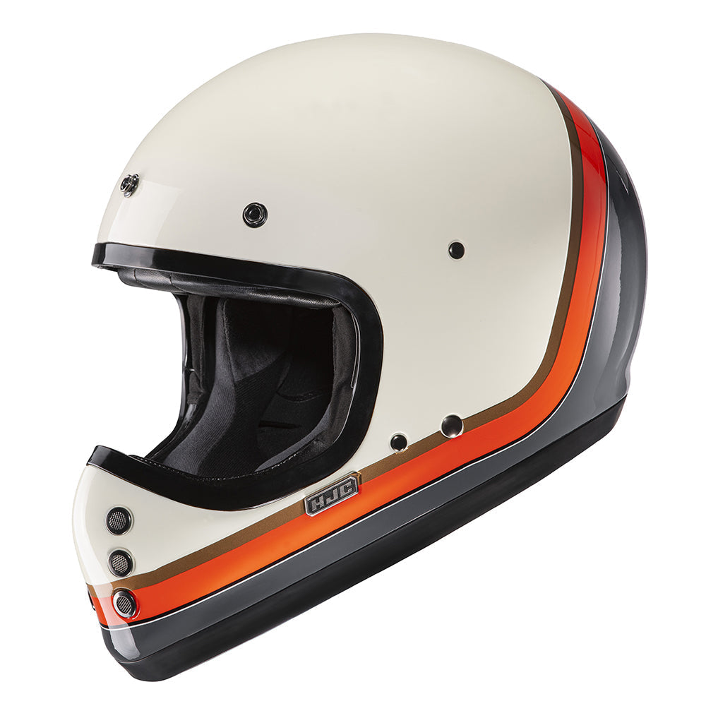 HJC V60 Scoby Full Face Helmet MC7 Brown / Orange / White - FREE UK Shipping, FREE 365 Day Returns | Moto Central