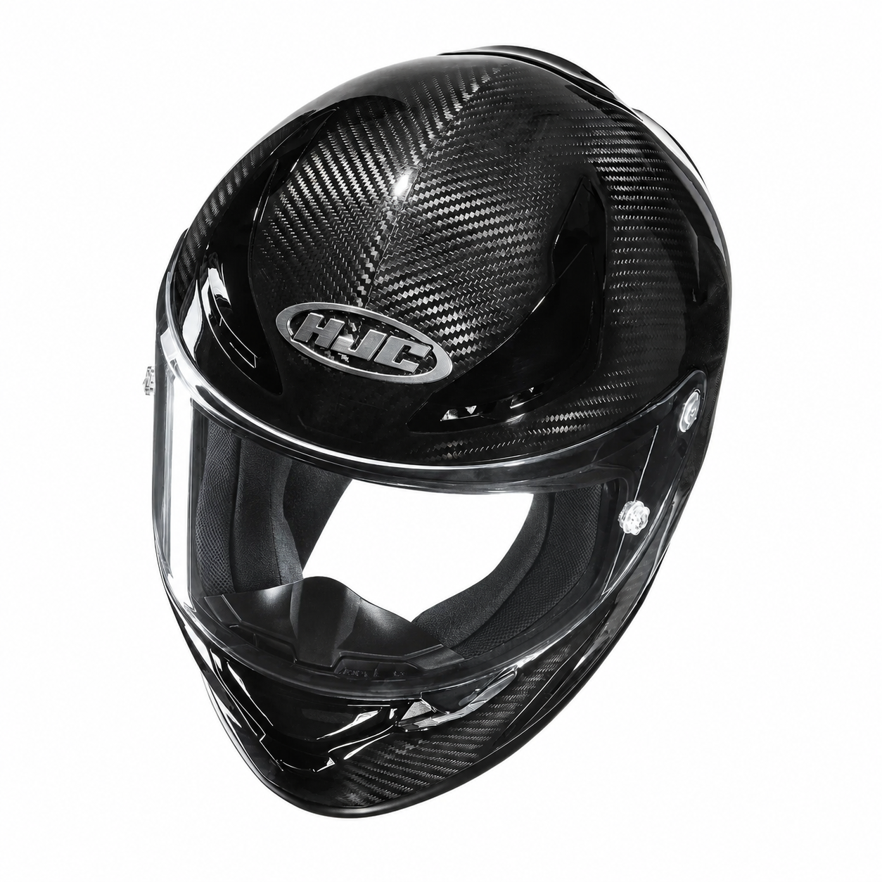 HJC RPHA 1 V2 Carbon Black, upper-front view on white background