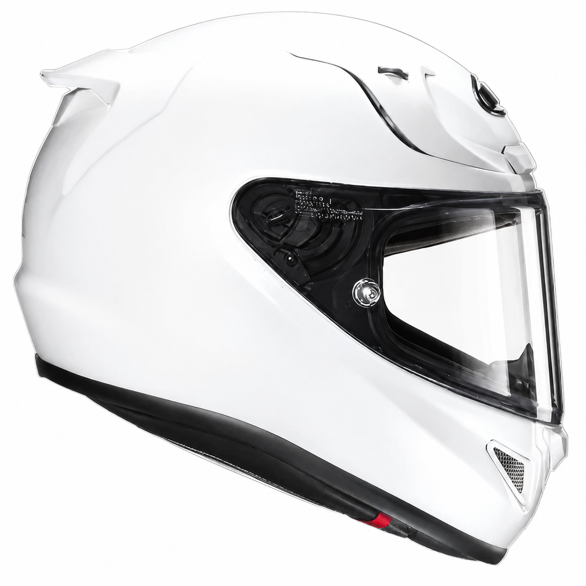 HJC RPHA 1 White, alternate full-face motorcycle helmet angle on white background