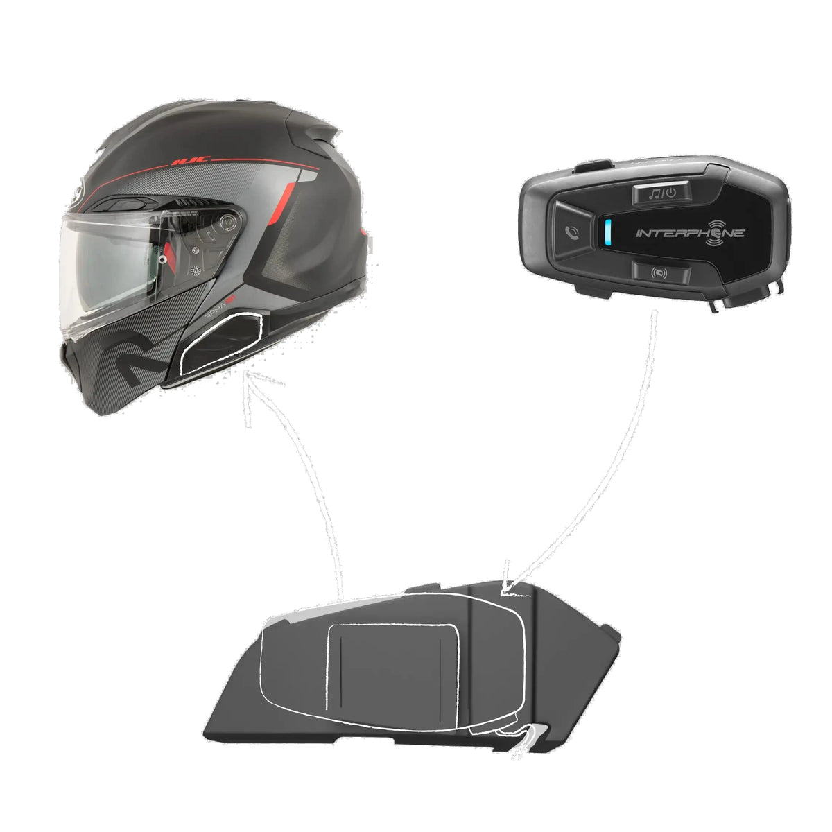 Tubs Jackson HJC To Interphone U-Comm Adapter FREE UK Delivery, FREE 365 Day Returns | Moto Central