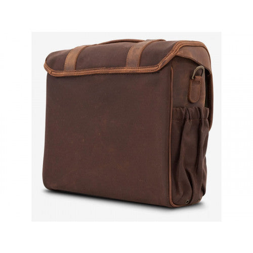 Longride Waxed Canvas Quick Release Saddlebag Brown - 12.5 Liters
