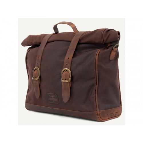 Longride Waxed Canvas Quick Release Saddlebag Brown - 18 Liters