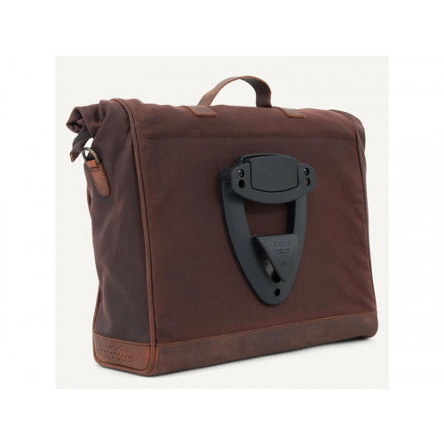 Longride Waxed Canvas Quick Release Saddlebag Brown - 18 Liters