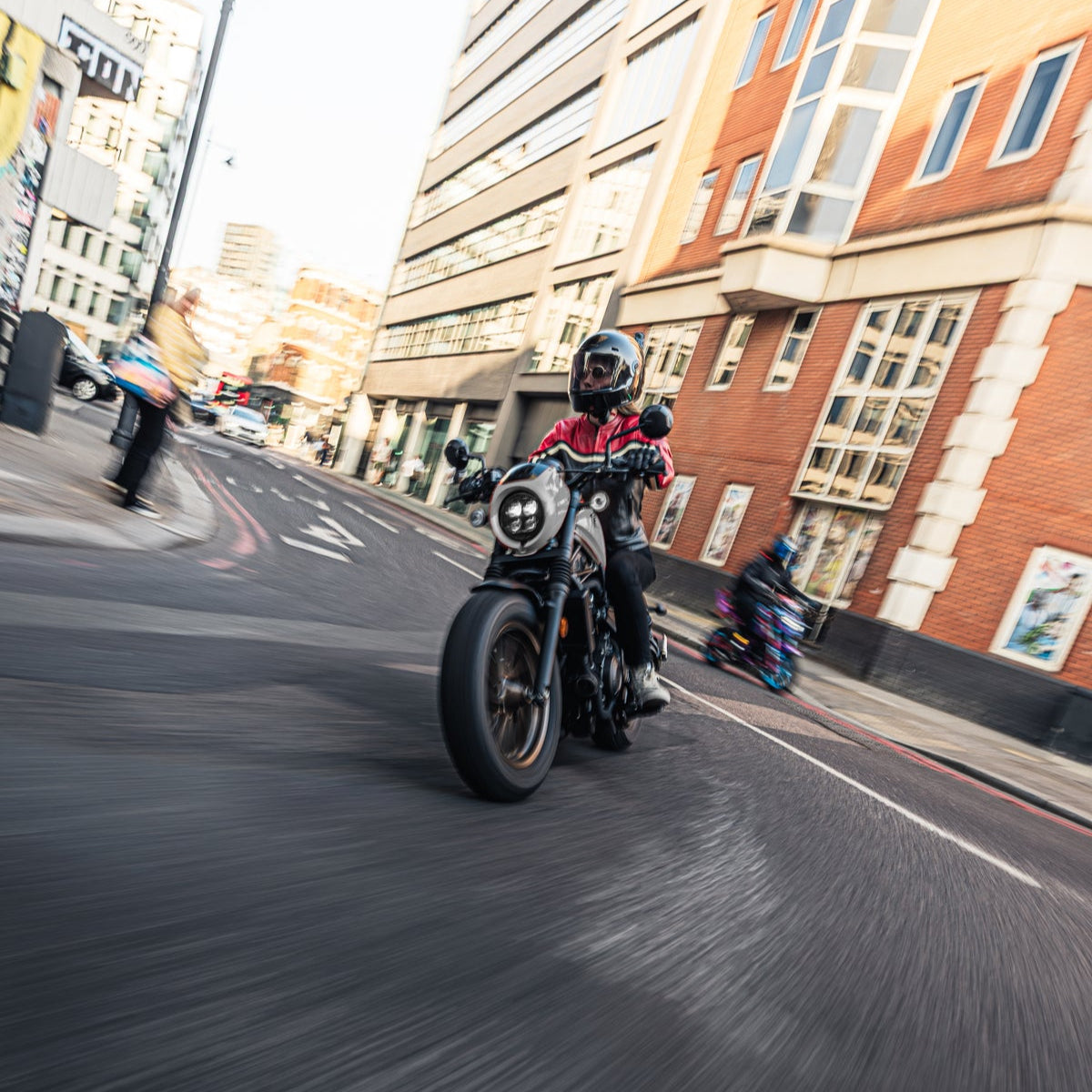 MotoGirl Hayley Ladies Leather Jacket Red