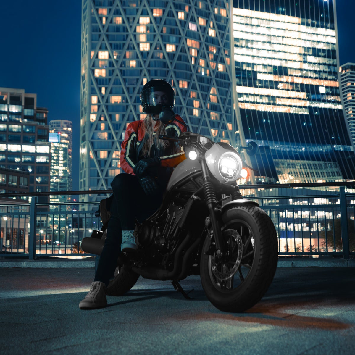 MotoGirl Hayley Ladies Leather Jacket Red