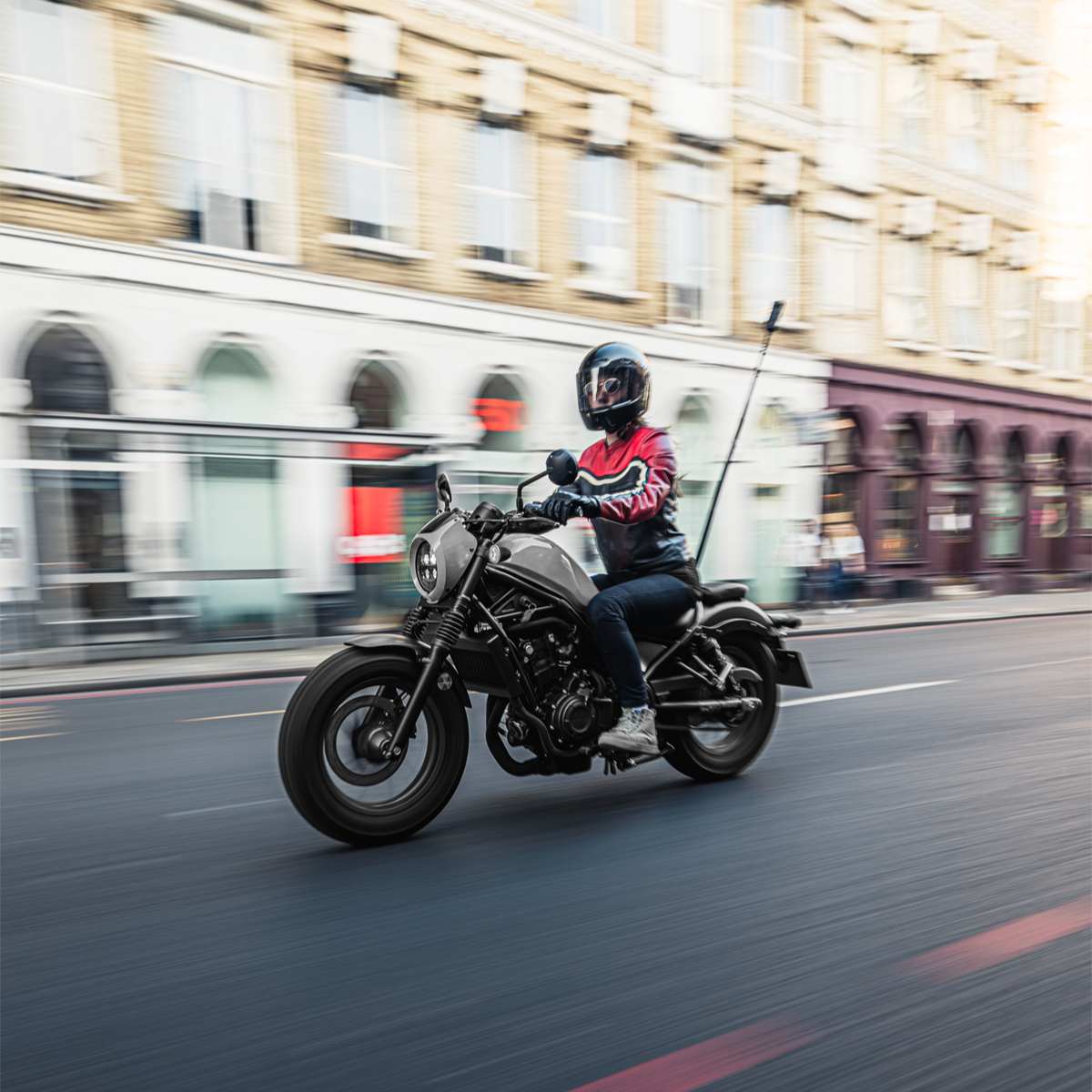 MotoGirl Hayley Ladies Leather Jacket Red