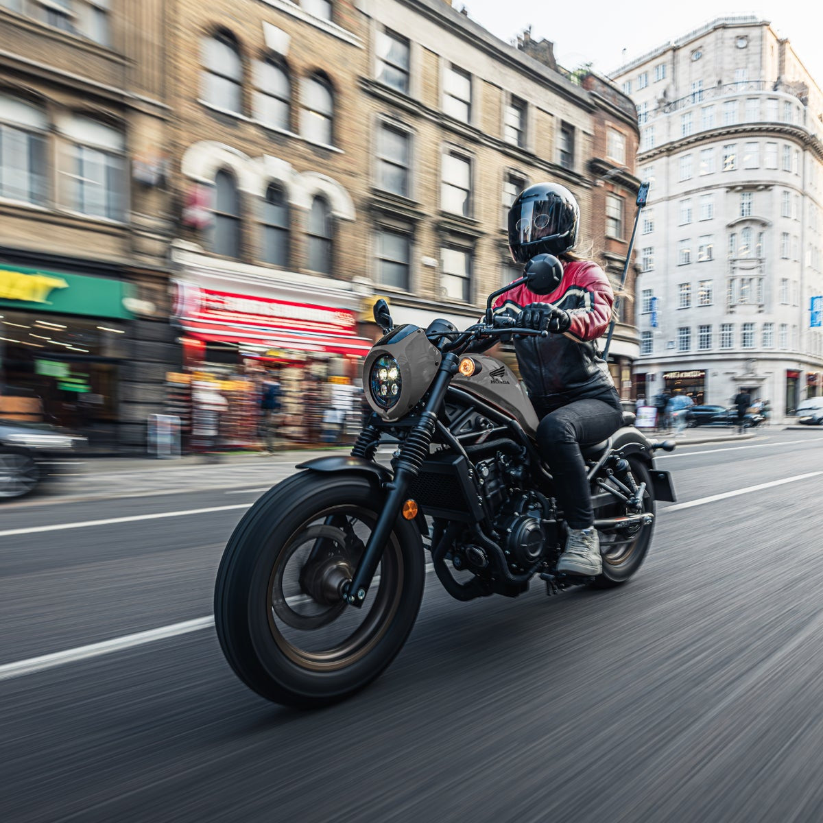 MotoGirl Hayley Ladies Leather Jacket Red
