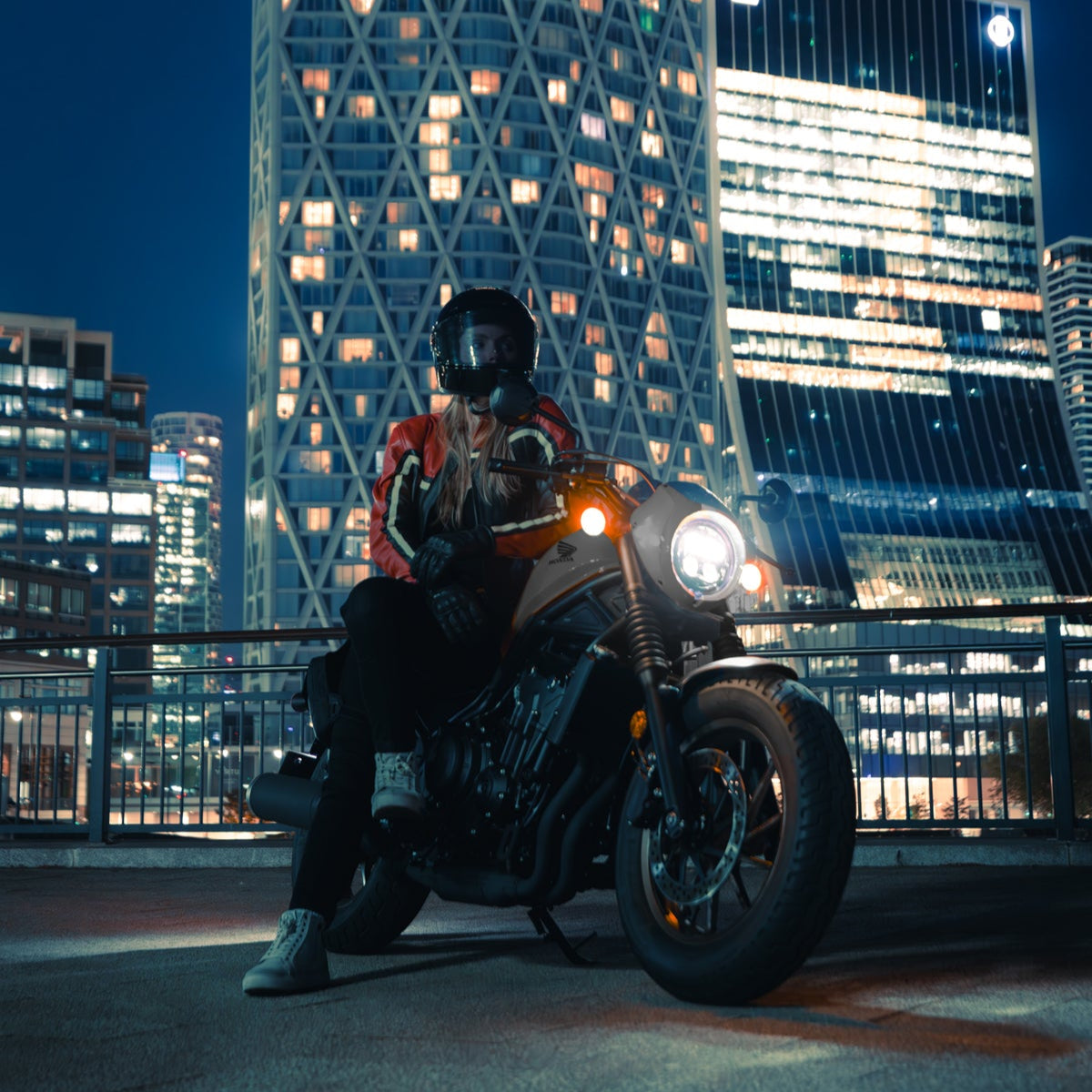 MotoGirl Hayley Ladies Leather Jacket Red