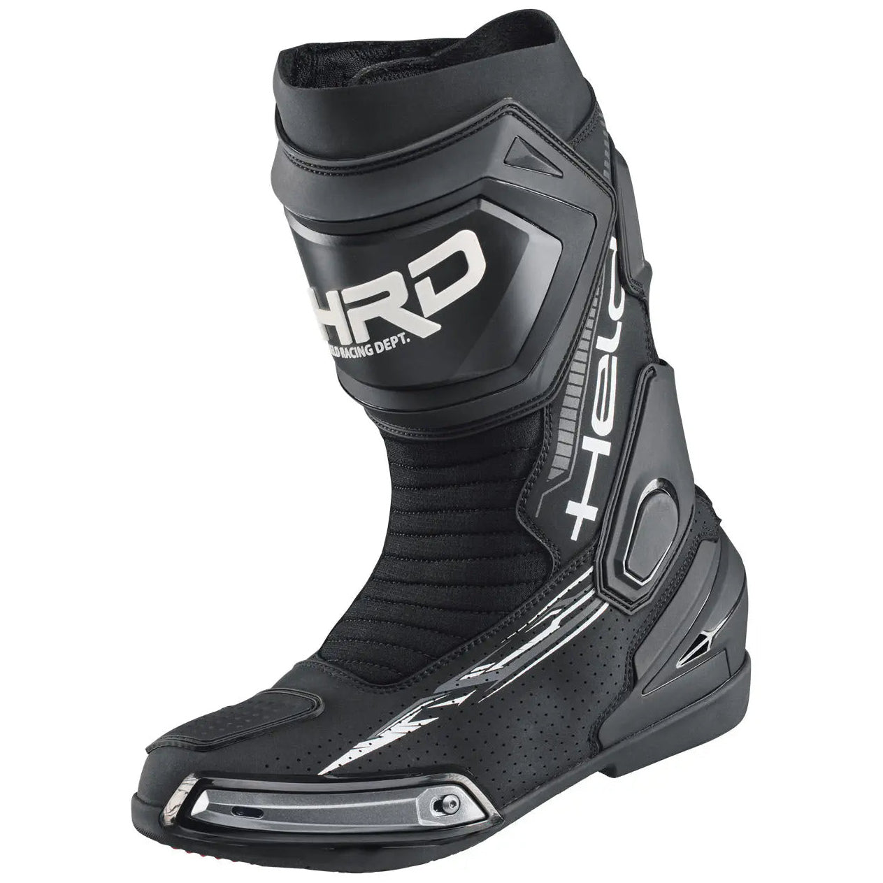Held Epco 3 Men's Race Motorcycle Boots Black / White outer-side view