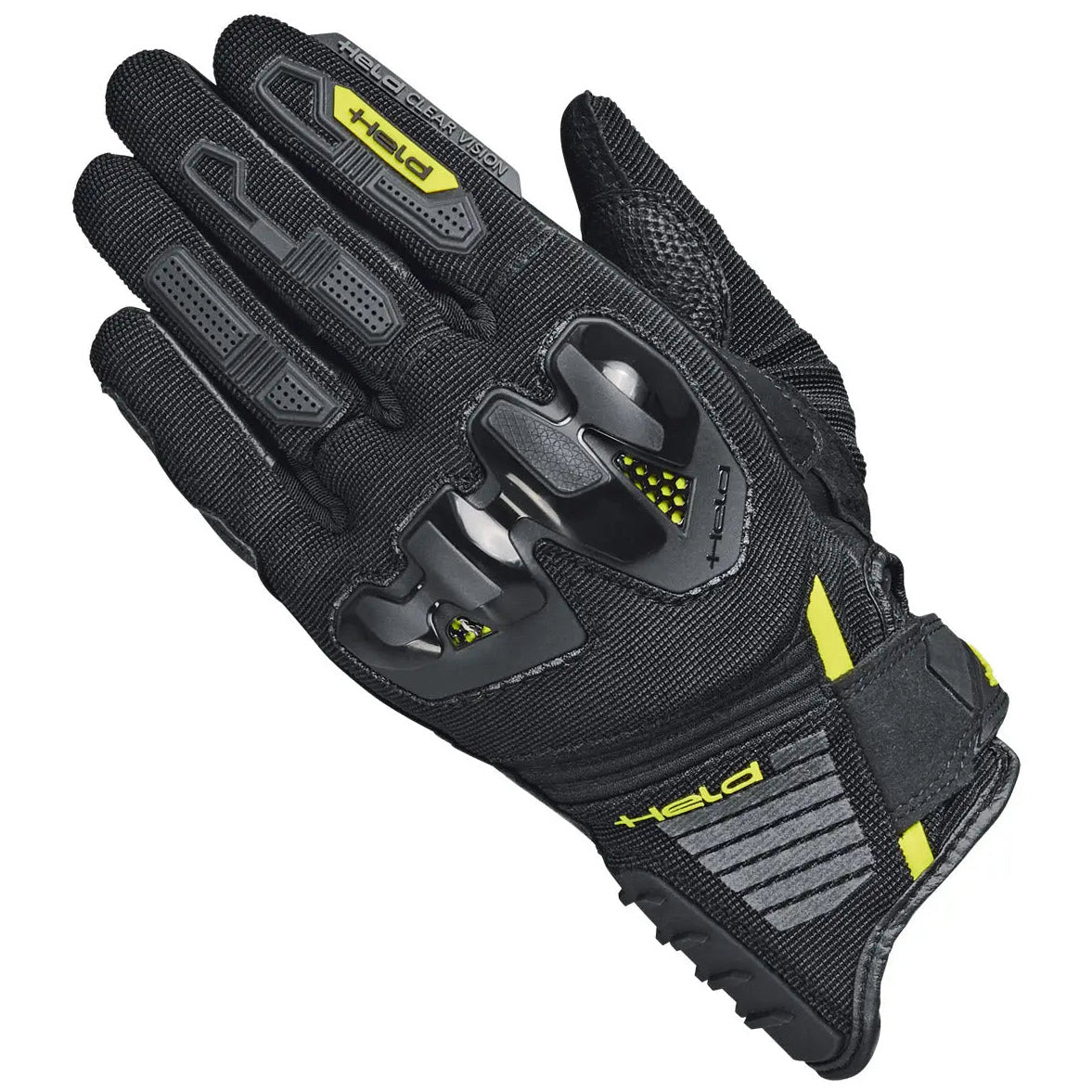 Held Sambia 2 Ladies Textile Gloves Black motorcycle glove, back-of-hand view