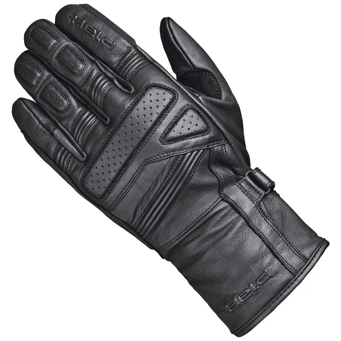 Held Sparrow 2 Ladies Leather Gloves Black motorcycle glove, back-of-hand view