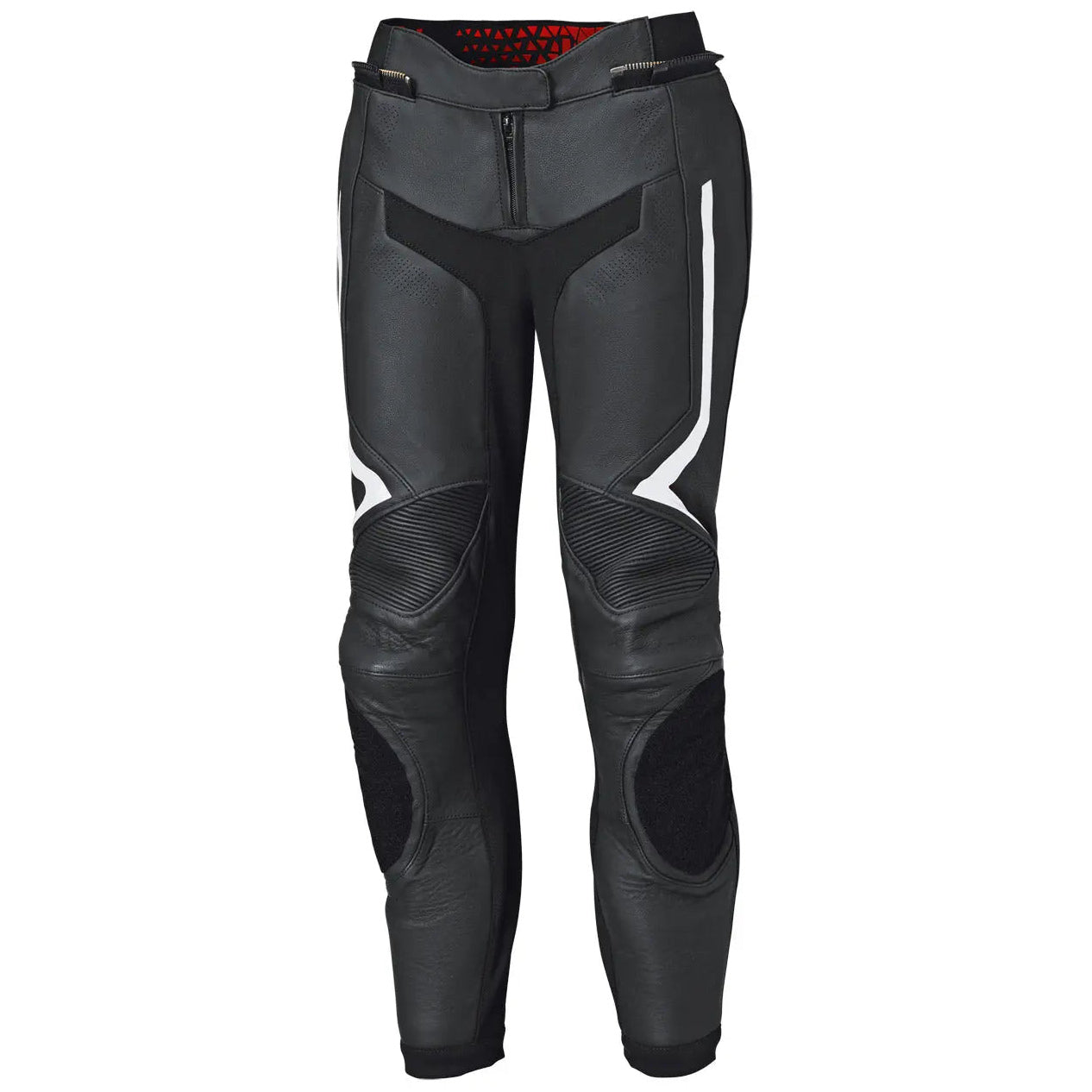 Held Street Rocket 4 Base Ladies Leather Trouser Black / White motorcycle trousers, front view